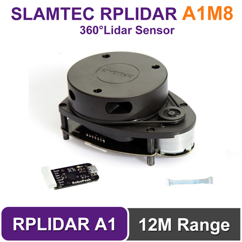Slamtec-escáner RPLIDAR A1 2D, 360 grados, 12 metros, sensor de radio de escaneo para lidar, para robot navigate y evita obstáculos ► Foto 1/6