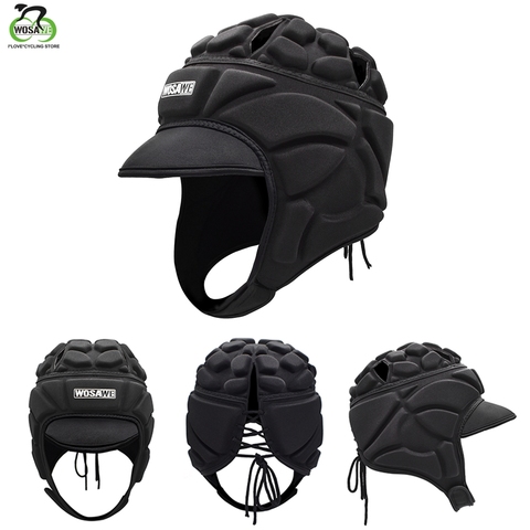 WOSAWE-casco de portero de fútbol para hombre, Protector de cabeza de goma EVA antigolpes para Rugby ► Foto 1/6