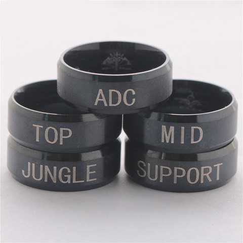 LOL League of Legends-anillo de acero inoxidable con estampado de letras, joyería para jugadores ► Foto 1/2