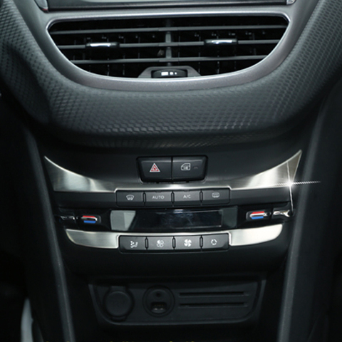 Pegatinas de Panel de Control para interruptor de aire acondicionado, pegatinas de lentejuelas para Interior, para Peugeot 2008, 208, 2014 - 2017 ► Foto 1/6