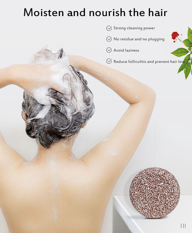 Champú para oscurecimiento del cabello, gel para el cuidado del cuero cabelludo, reparación de cabello dañado, brillante, Polygonum, negro, TSLM2 ► Foto 1/6