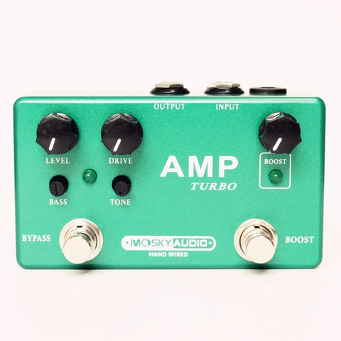 MOSKY AMP TURBO-Pedal de guitarra de efecto 2 en 1, efecto de Overdrive clásico, carcasa totalmente de Metal, accesorios para guitarra ► Foto 1/6