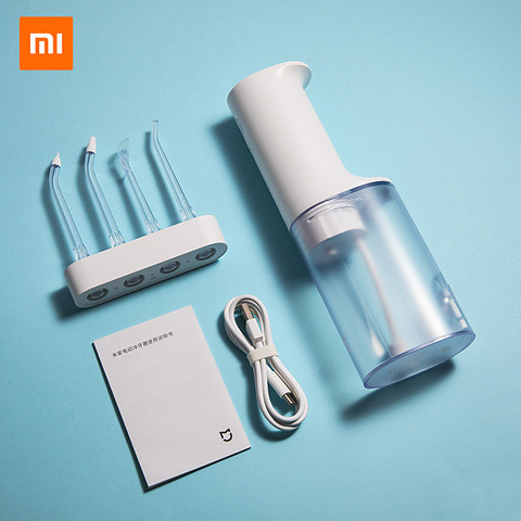 XIAOMI-irrigador Oral eléctrico inteligente Mijia IPX7, chorro de agua Dental, 4 modos de limpieza Oral con 4 boquillas de memoria ► Foto 1/6