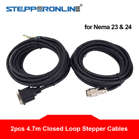 Kit de Cable de extensión de Motor paso a paso de bucle cerrado, 4,7 m, para Motor paso a paso de bucle cerrado Nema 23,24 y codificador ► Foto 1/2