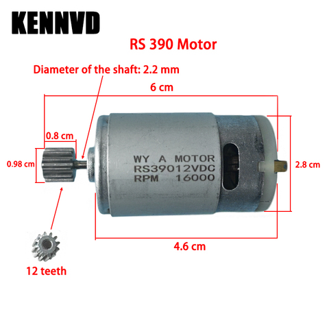 6V 12VRS390 los niños coche eléctrico motor RS390 Motor para chico montar en el coche de los niños de la motocicleta cochecito motor ► Foto 1/6