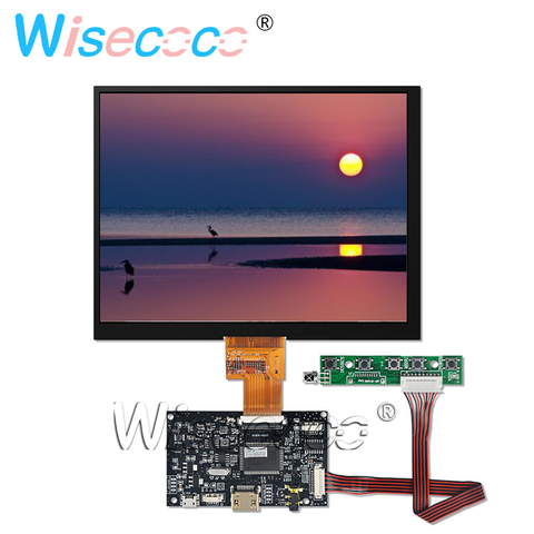 HJ080IA-01E 8 pulgadas monitor IPS pantalla TFT LCD resolución 1024*768 con 40 pin LVDS control junta para tablet ► Foto 1/5
