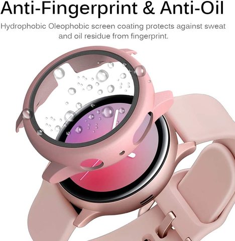 Cristal + funda para Samsung Galaxy watch active2, 44mm, 40mm, funda envolvente parachoques + Protector de pantalla Galaxy watch active 2, 44mm, 40mm ► Foto 1/6