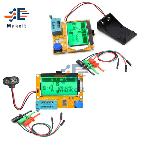 LCR-T4 Mega328-comprobador de transistores Digital, diodo de retroiluminación, triodo, capacitancia, medidor de pantalla LCD Digital, ESR, MOS, PNP, LCR ► Foto 1/6