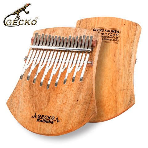 GECKO-Kalimba K17NOTE Kalimba de 17 teclas, Piano portátil de pulgar Mbira, madera de alcanfor sólida, con instrucciones y martillo de afinación ► Foto 1/6