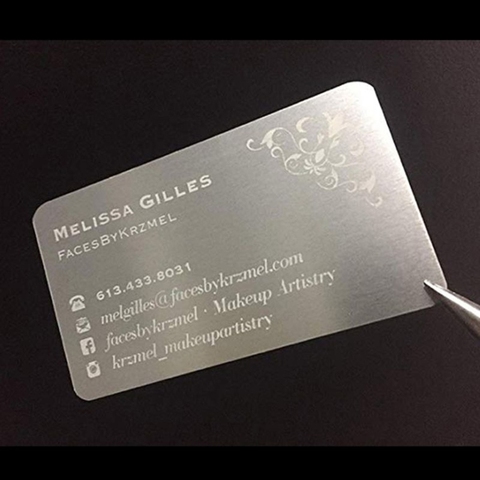 Kit de tarjetas de negocios de impresión en blanco, Tarjeta De Nombre de Metal de sublimación en blanco, personalizado, 50 Uds. ► Foto 1/1