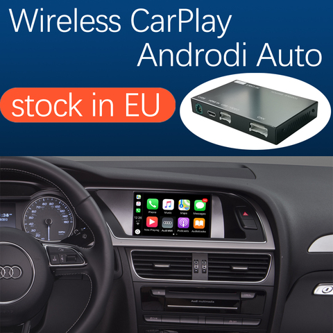 Apple CarPlay inalámbrico con interfaz para coche, Android, para Audi A4, A5, 2007-2012, con funciones de reproducción de coche AirPlay Mirror Link ► Foto 1/6