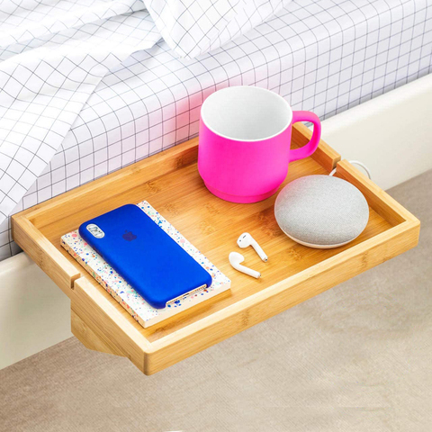 Muebles de dormitorio, mesa de noche, bandeja creativa, mesa de madera, mesa de noche, estante móvil, mesa de noche creativa para dormitorio ► Foto 1/6