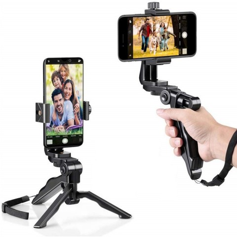 Trípode estabilizador de agarre de mano, palo de selfi con soporte remoto para teléfono iOS, Android, Samsung, Xiaomi, Huawei ► Foto 1/3