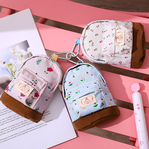 Mini mochila de lona de tela Kawaii para mujer y niña, bolsa de monedas barata, bolsos de mano, venta al por mayor ► Foto 1/6