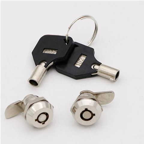 1 piezas seguridad cerraduras de muebles Hardware Cam Lock para puerta de seguridad gabinete de buzón de cajones armario Locker con 2 llaves ► Foto 1/6