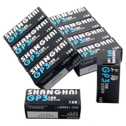 10 rollos de shanghai gp3 120, negro y blanco, b & w b/w iso 100, película negativa fresca ► Foto 1/5