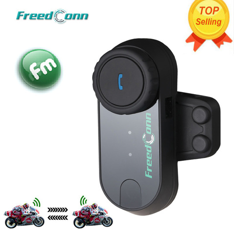 FreedConn Original T-COMOS Bluetooth interphone motocicleta casco inalámbrico auriculares intercomunicador para 3 Rider + Radio FM + auriculares suaves ► Foto 1/6