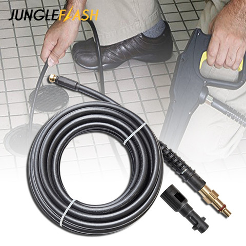 JUNGLEFLASH-manguera de lavado de alta presión para Karcher, 10-20 metros, cuerda del tubo, manguera de limpieza para coche, tubo de agua para vehículo, jardín ► Foto 1/6