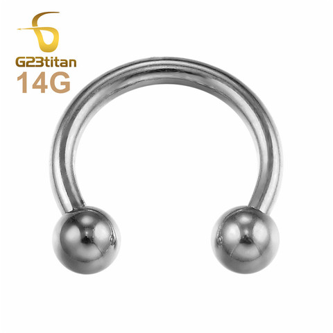 G23titan 14G de herradura de gran tamaño barras circulares mujeres hombres pezón oído perforación del Septum de la nariz accesorios de joyas para el cuerpo ► Foto 1/6