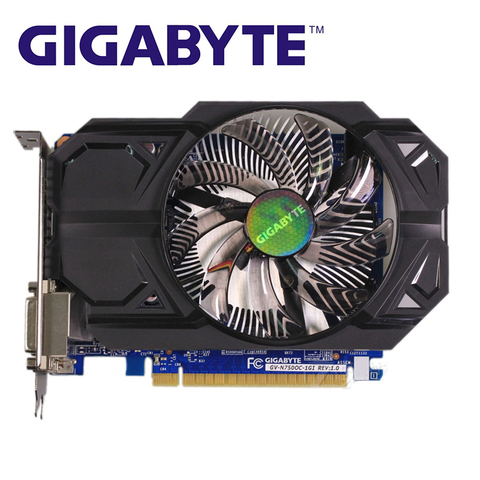 GIGABYTE-tarjeta gráfica GTX 750, 1GB, GV-N750OC-1GI, 128Bit, GDDR5, para nVIDIA Geforce GTX750, Hdmi, Dvi, VGA, segunda mano ► Foto 1/6