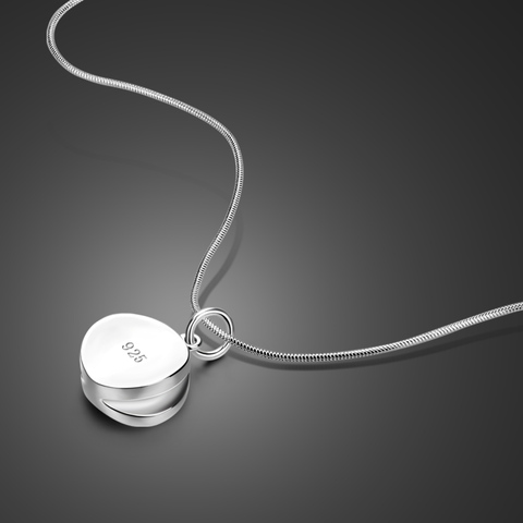 Collar de plata de ley 925 100% para mujer, Gargantilla con colgante simples geométricos redondos, cadena de serpiente de 20 pulgadas, joyería para mujer ► Foto 1/6