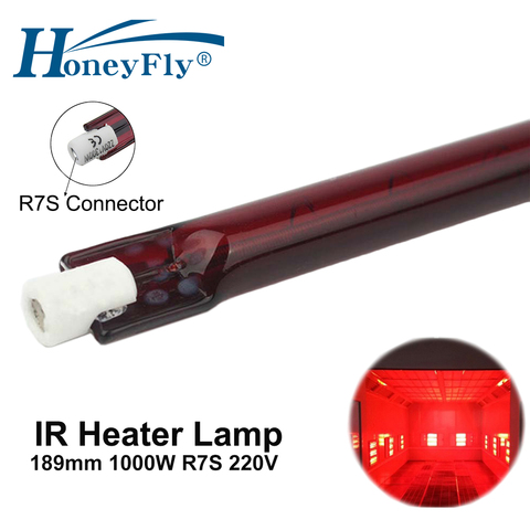 HoneyFly-lámpara halógena infrarroja J189, 220V, 1000W, tubo calefactor R7S de 189mm, espiral única para calentar, secar, tubo de vidrio de cuarzo, 1 ud. ► Foto 1/5