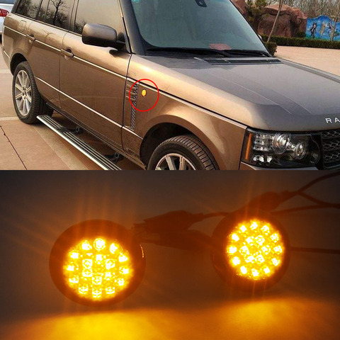 Coche dinámica para tierra Range Rover L322 2002-2012-LED lado repetidor indicador luz fluye indicador lateral de señal de luz de la lámpara ► Foto 1/6