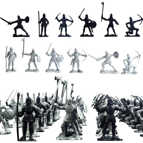 60 unids/set Mini simulación soldados antiguo soldado cifras modelo estático niños juguete ► Foto 1/6