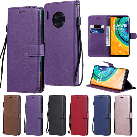 Funda de cuero con tapa para Huawei Mate 20 30 Pro, carcasa tipo billetera para Huawei P20 P30 P10 P8 P9 Lite Mini 2017 P Smart Plus 2022 ► Foto 1/6