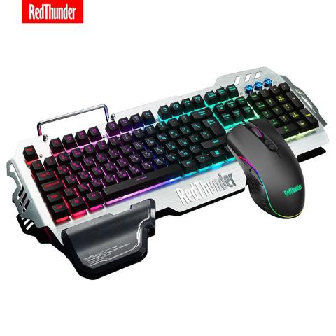 RedThunder K900 teclado para videojuegos RGB, mecánico Similar al de ruso, español, francés, multilingüe, funda de Metal para Tablet y Escritorio ► Foto 1/6