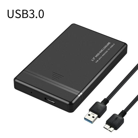 Carcasa de disco duro HDD SSD de 2,5 pulgadas, SATA a USB 3,0, adaptador de disco duro HDD, carcasa compatible con SATA HDD/SSD 480mbs para WIndows y Mac ► Foto 1/6