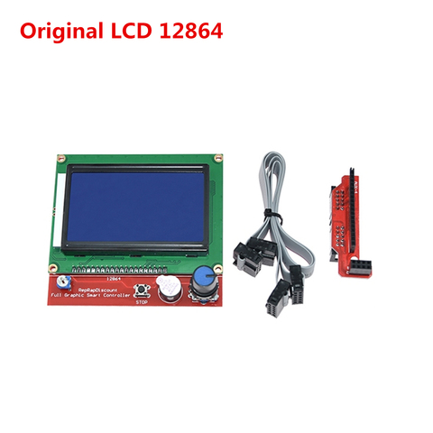 Piezas de repuesto para impresora 3D, pantalla LCD12864, compatible con rampas board, controlador inteligente de cristal líquido, Reprap 12864, unidad lcd ► Foto 1/4