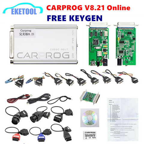 En línea CARPROG V8.21 Keygen gratuito calculadora coche Prog con Chip ECU Tunning herramienta de reparación de automóviles CarProg programador 21 La adaptadores ► Foto 1/6