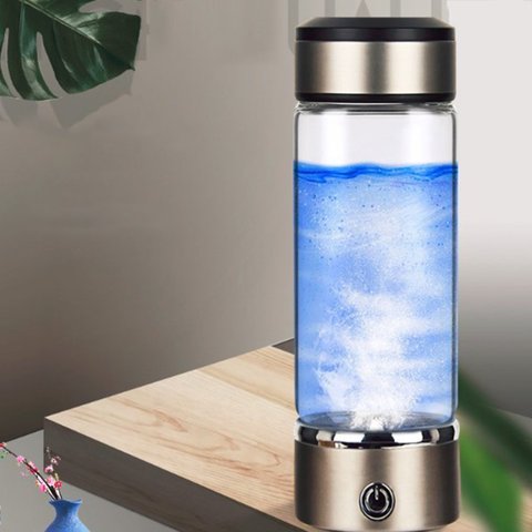 Generador de agua de hidrógeno fabricante alcalino recargable portátil para botella de agua pura H2 rico en hidrógeno 420ML ► Foto 1/6