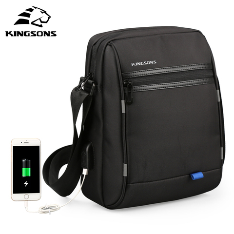 Kingsons-Bolso de marca famosa para hombre, bandolera clásica informal de negocios ► Foto 1/6