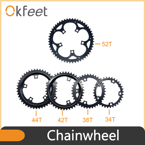 Okfeet TSDZ2 Tongsheng Motor de accionamiento medio 52T 48T 38T 36T 34T conjunto de cadena de rueda dentada para Kit de bicicleta eléctrica ► Foto 1/5