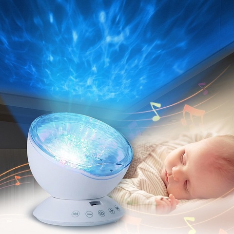 Juguete de luz de noche para dormir de bebé, proyector de luz de noche LED con cielo estrellado romántico, reproductor de música luminoso, lámpara, juguetes para niños ► Foto 1/6