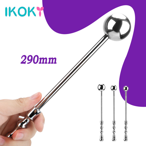 IKOKY-juguetes sexuales anales de Metal para mujeres, consolador tapón Anal de acero inoxidable, productos sexuales para mujeres, dilatación Anal Gay, S/M/L, cuentas anales ► Foto 1/6