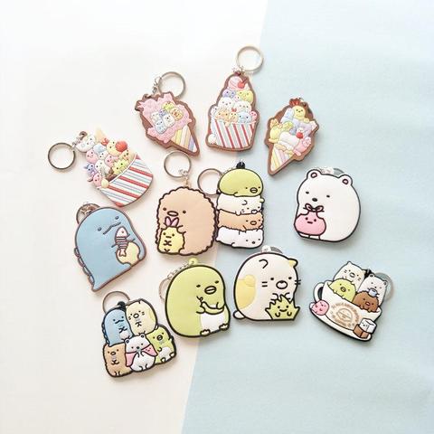 Juego Sumikkogurashi llavero PVC Animal engomada Sumikko Gurashi llavero de coche cadena colgantes llaveros ► Foto 1/3