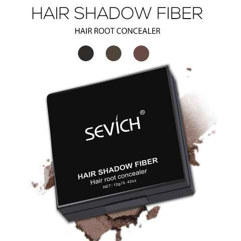 Sevich-polvo compacto de línea de pelo, sombra de pelo marrón oscuro, resistente al agua, corrector de pelo en 3 colores, 12g ► Foto 1/6