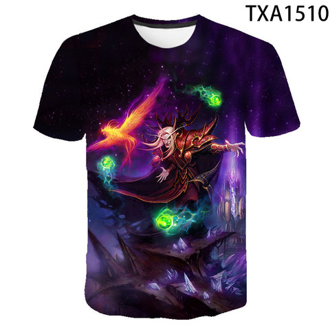 Camisetas con estampado 3D de world of warcraft para hombre y mujer, camiseta de manga corta para niño con estilo para niña 2022 ► Foto 1/6