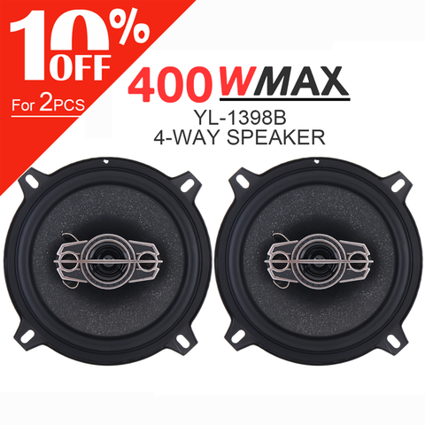 Altavoz Coaxial de 4 vías para coche, 5 pulgadas, 400W, Música automática, estéreo, frecuencia de rango completo, Hifi, no destructivo, para coches, 2 uds. ► Foto 1/6