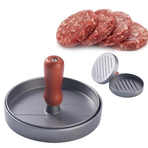 DIY utensilio de prensado para hamburguesa y carne, forma redonda, prensa de hamburguesas, carne, parrilla de ternera, prensa de hamburguesas, molde para hacer hamburguesas ► Foto 1/6