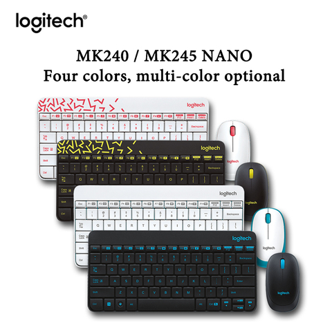 Logitech-teclado y ratón inalámbricos MK245/MK240, para ordenador portátil, escritorio, hogar y oficina ► Foto 1/1