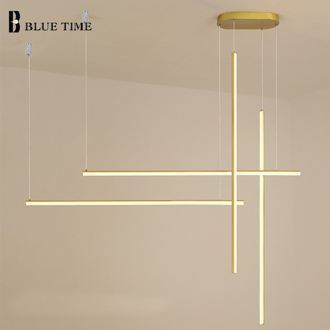 Candelabro Led moderno para decoración del hogar, Cuerpo Dorado, para sala de estar, comedor, cocina, accesorios de iluminación interior ► Foto 1/6