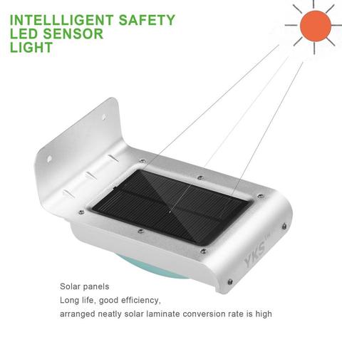 Sensor de movimiento por infrarrojos PIR para jardín, lámpara de seguridad para exteriores, impermeable, ahorro de energía Solar, 16 LED, novedad ► Foto 1/6