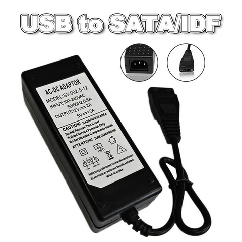 Cable USB de 12V/5V 2.5A a IDE/SATA, adaptador de fuente de alimentación, disco duro Sata/HDD/CD-ROM AC DC, accesorios de componentes de ordenador ► Foto 1/4