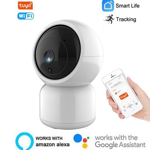 Cámara IP de seguridad para interiores, dispositivo de vigilancia con WiFi, inalámbrico, PTZ, CCTV, compatible con Alexa y Google Monitor, 1080P HD ► Foto 1/6