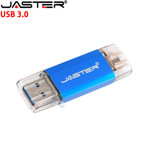 JASTER OTG 2 en 1 unidades Flash USB USB3.0 y tipo-C USB 256GB 128GB 64GB 32GB 16GB Pendrives pluma Dual coche Cle USB ► Foto 1/6