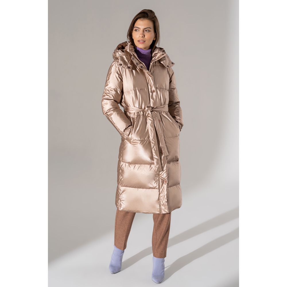 Chaqueta brillante de abajo con un cinturón Baon B009591 chaqueta de las mujeres chaqueta, chaqueta de las mujeres ropa chaquetas para mujeres chaqueta de las mujeres chaqueta de invierno cálido chaqueta mujer chaquetas de invierno ► Foto 1/6